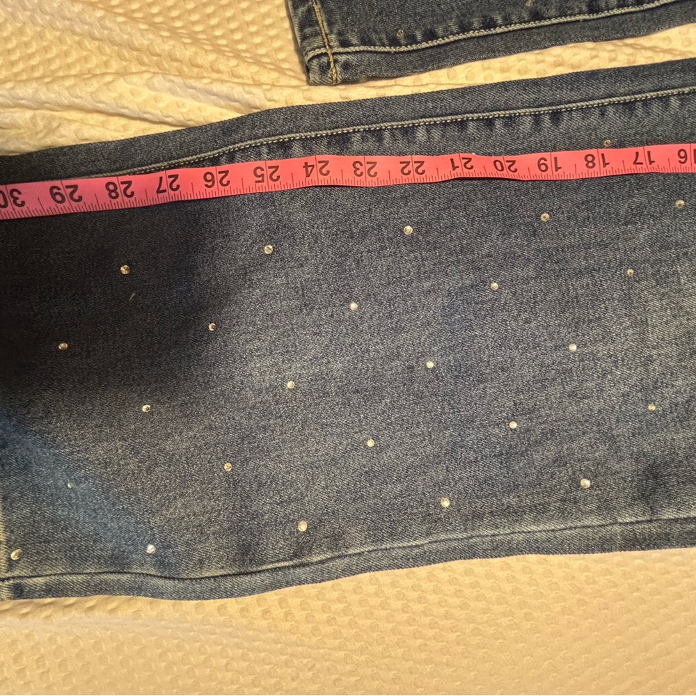 Express Embellished Straight-Leg Jeans Size 10 New - Picture 7 of 7
